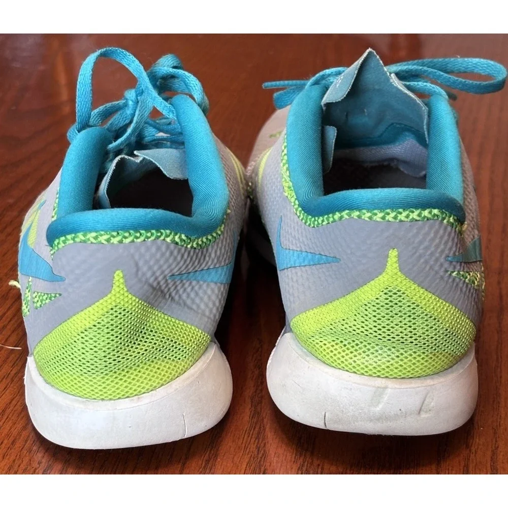 Nike Youth Free Run 5.0 Running Shoes Gray/Teal Size 7Y‎ 644446-003